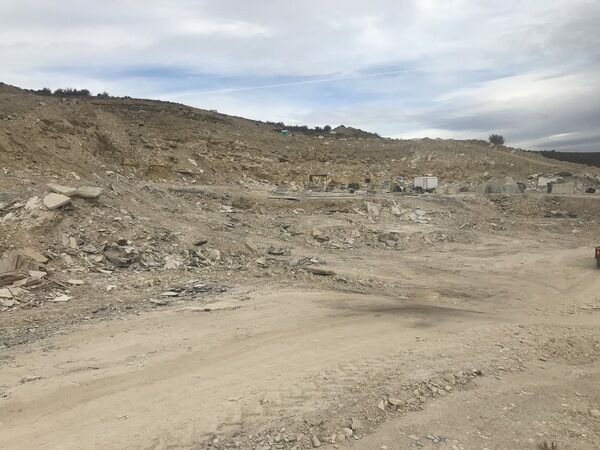 A view of one of the commercial quarries where fossils from the Green River Formation are collected.